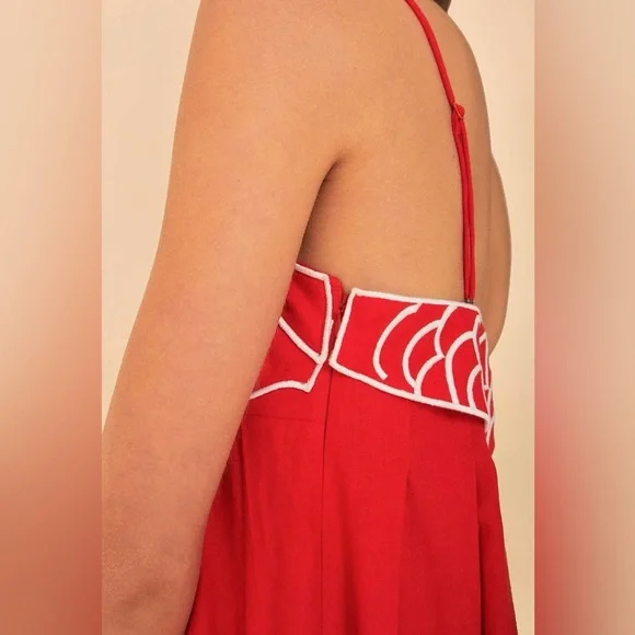 🌺🎉HP🎉🌺 NWT Farm Rio Red Fish Top Maxi Dress - Picture 5 of 16